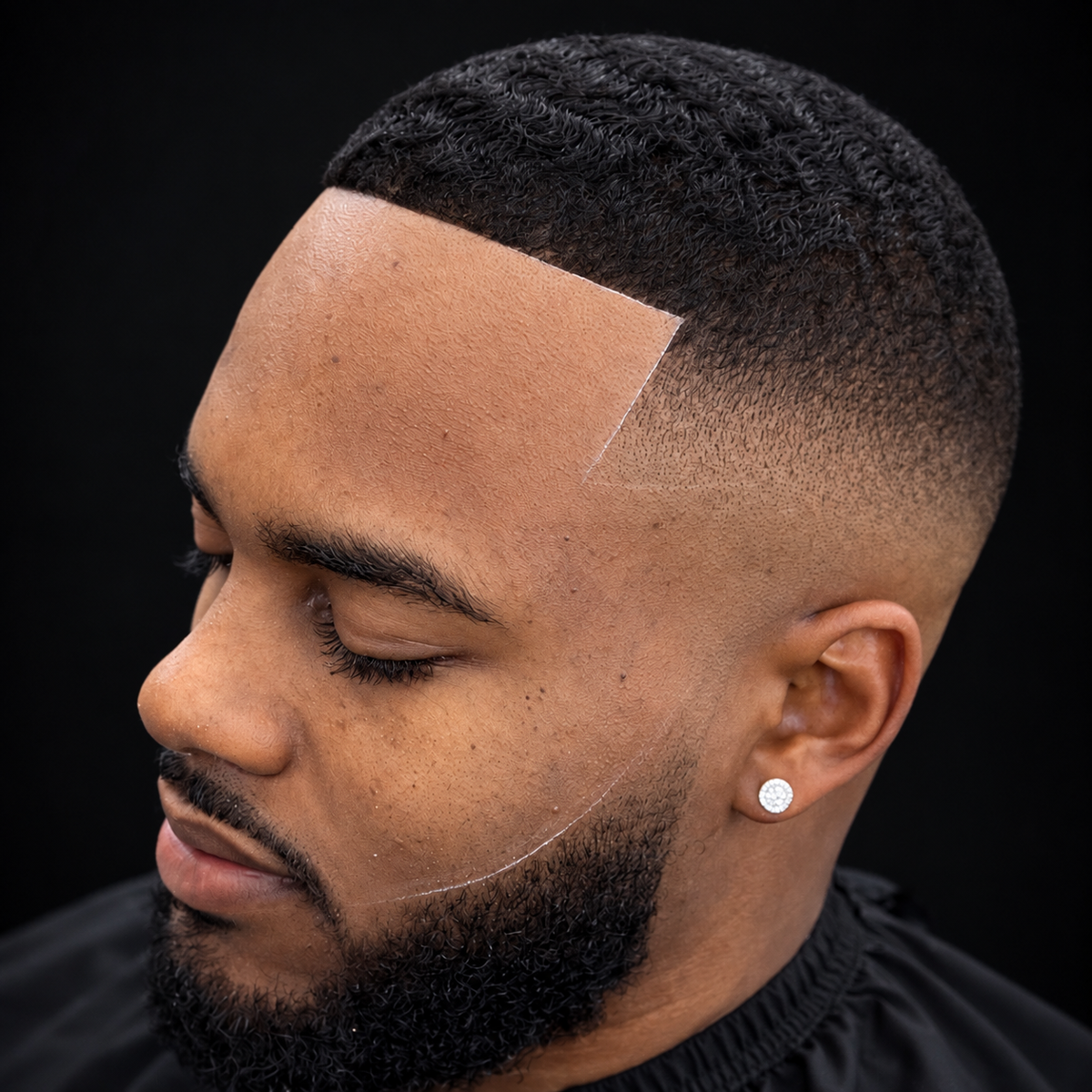 Mid Bald Fade | Beard Lining