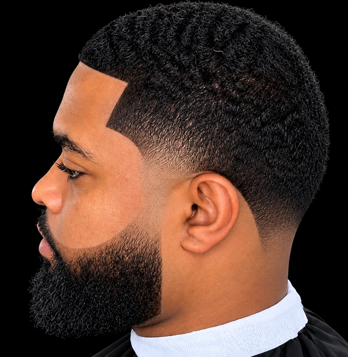 Bald Taper Fade | High Cheek Beard