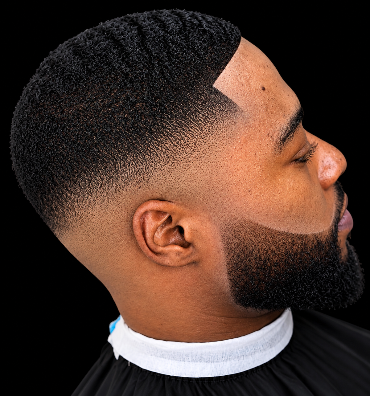 Mid Bald Fade | Low Cheek Beard